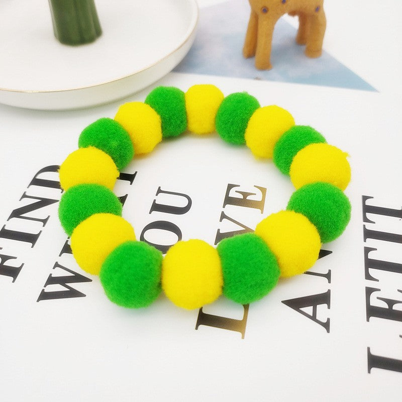 Gravata Borboleta Decorativa para Cães - Laço com Pompom Colorido