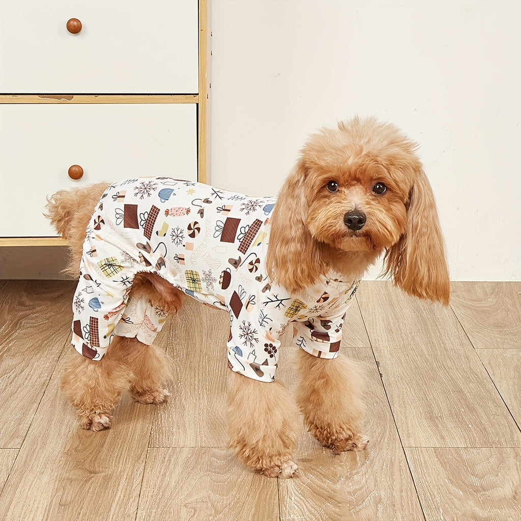 Pijama fofo para animais de estimação para cães e gatos pequenos e médios – macacão macio e confortável para seu amigo peludo