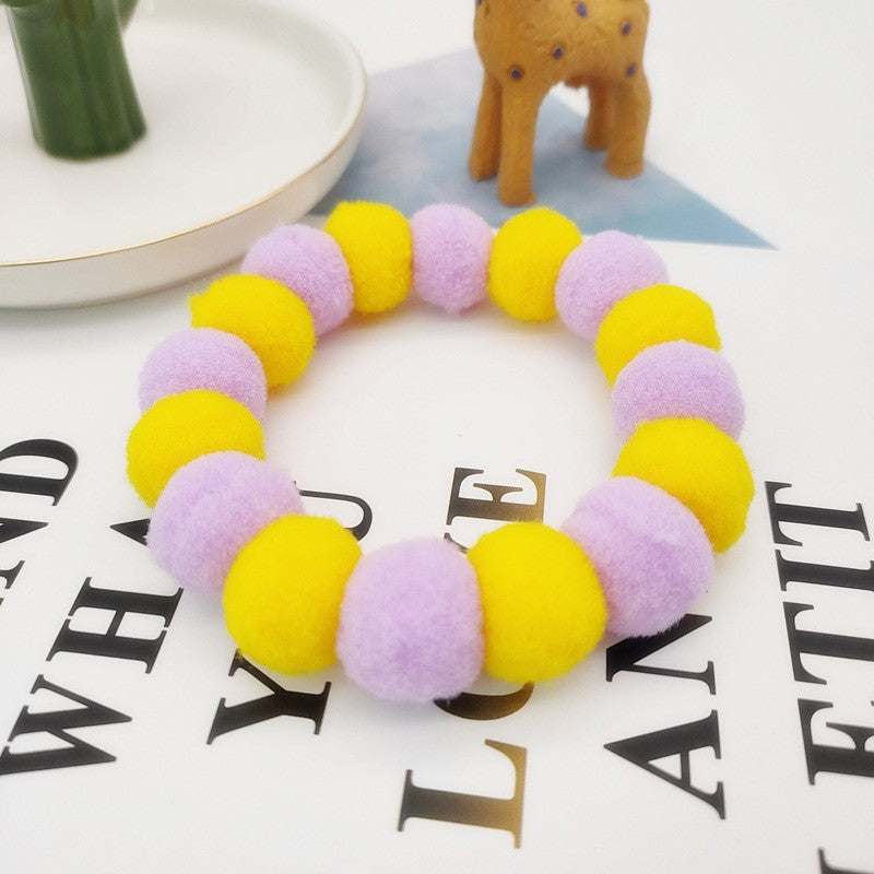 Gravata Borboleta Decorativa para Cães - Laço com Pompom Colorido