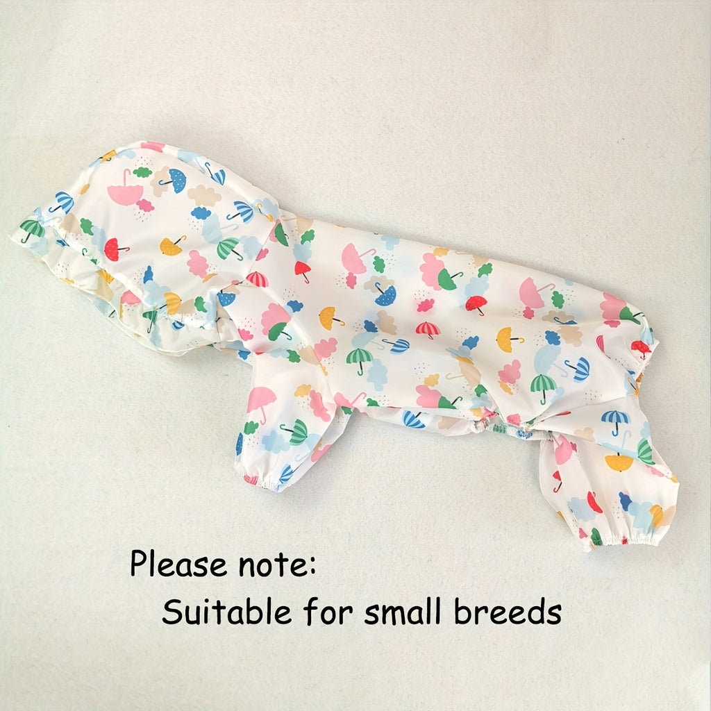 Capa De Chuva À Prova d'Água Para Cães Pequenos Bonito E Funcional Roupa De Forro De Poliéster Estilo Infantil