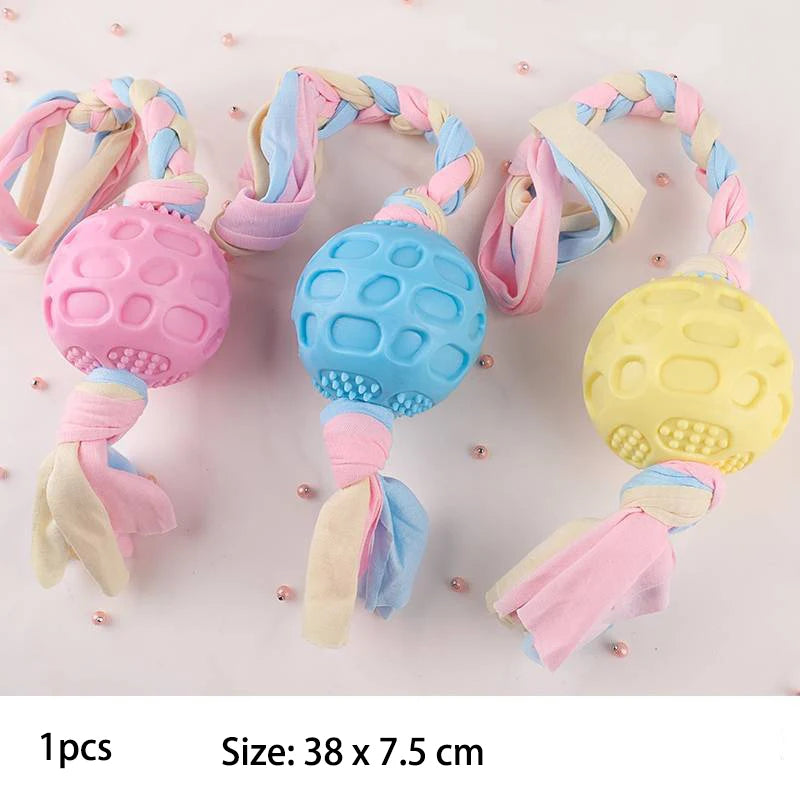 Brinquedos para cães de estimação, para cães pequenos, mastiga, nó tpr, resistente à mordida, molar, limpeza dos dentes, suprimentos de treinamento para cães, acessórios interativos