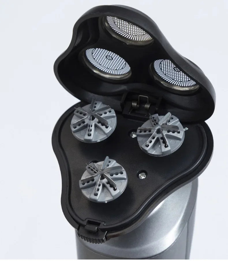 Novo homem navalha elétrica usb recarregável 3-em-1 rosto barbeador aparador de barba de lavagem de corpo inteiro-kit de aliciamento masculino portátil compacto