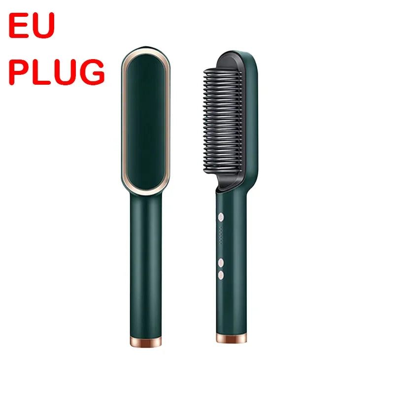 Alisador de cabelo profissional, pente elétrico de aquecimento rápido, alisador de cabelo, cuidados pessoais, escova multifuncional para penteado