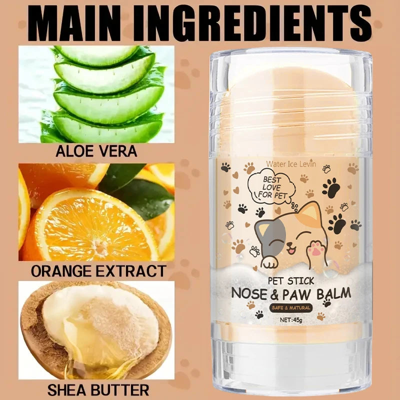 45g cão nariz e pata bálsamo cão pata creme gatos cães pata protetor creme pet pés hidratante pet crack pés reparação acessórios para animais de estimação