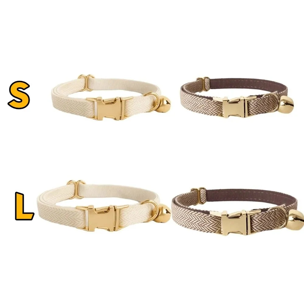 Coleira de gato ajustável prática com sino fivela de metal cor sólida colar de gato personalizado coleira de cachorro de estimação show de animais de estimação