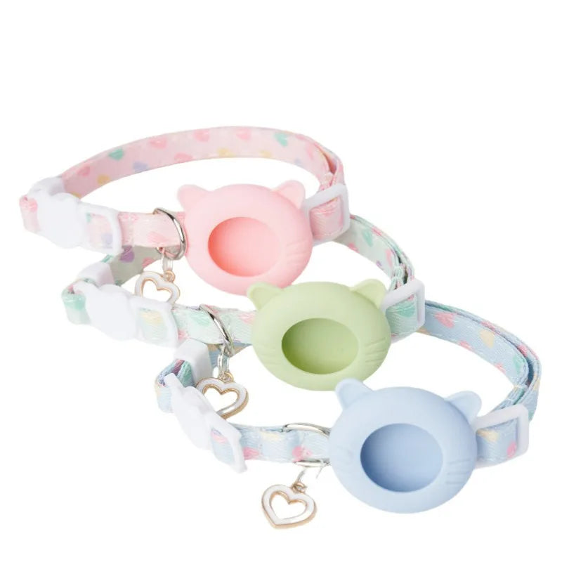 Coleira de gato airtag ajustável, coleira de rastreador de animais de estimação para airtag, coleira separatista com estojo airtag, coleira de gato com suporte gps, brinquedo para animais de estimação