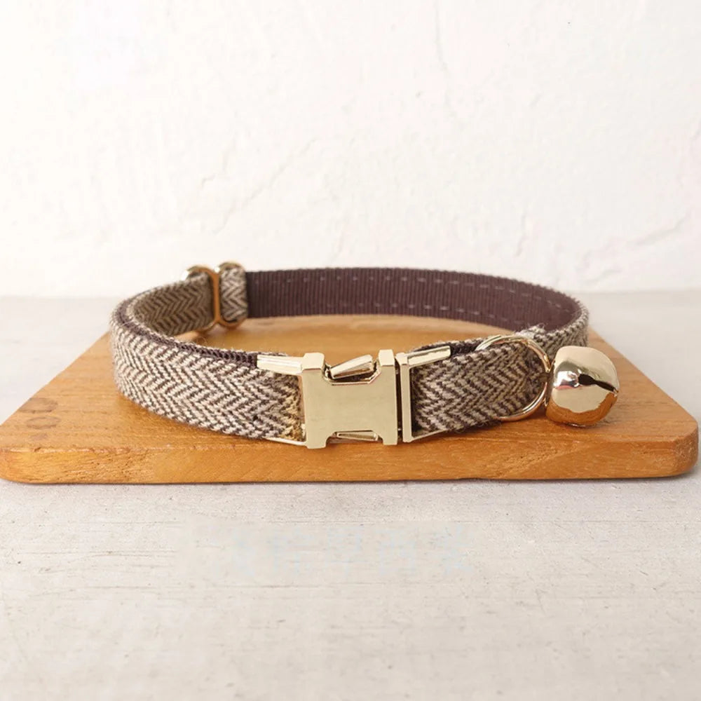 Coleira de gato ajustável prática com sino fivela de metal cor sólida colar de gato personalizado coleira de cachorro de estimação show de animais de estimação