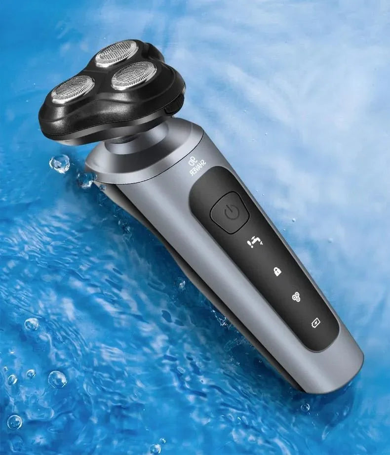 Novo homem navalha elétrica usb recarregável 3-em-1 rosto barbeador aparador de barba de lavagem de corpo inteiro-kit de aliciamento masculino portátil compacto