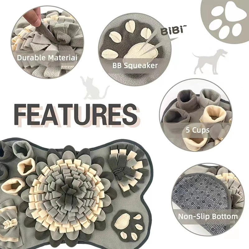 Tapete de cheiro de animal de estimação forro cobertor de treinamento de cheiro entretenimento interativo.