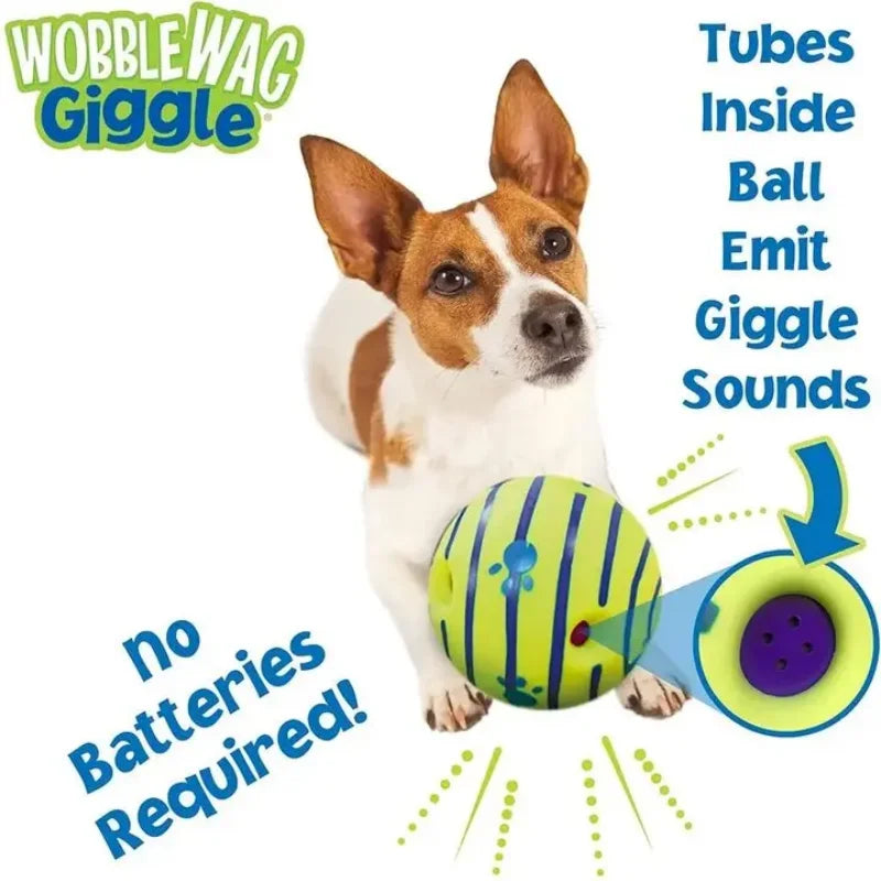 Bola de giggle interativa engraçada - bolas para treinamento de QI de cães, brinquedo interativo para animais de estimação, jogo estimulante, estimulação mental e exercício