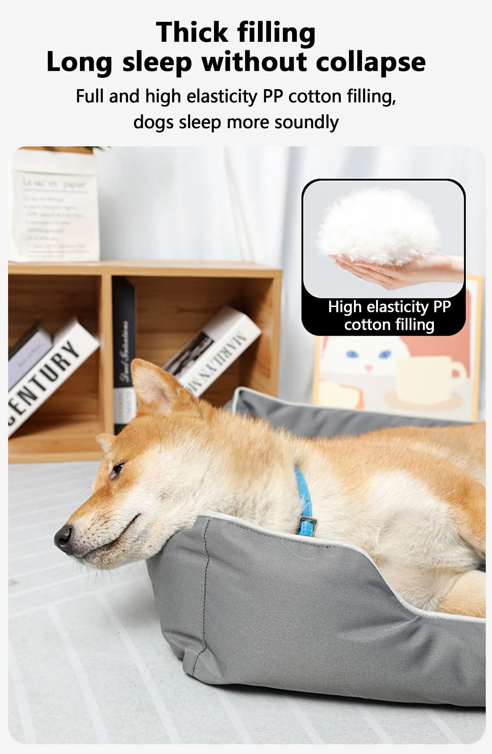 Cama de cachorro removível e à prova d'água, atualização 900d oxford, mais resistente à mordida, camas para todas as estações, acessórios para cães