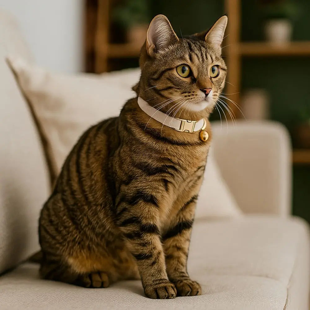 Coleira de gato ajustável prática com sino fivela de metal cor sólida colar de gato personalizado coleira de cachorro de estimação show de animais de estimação