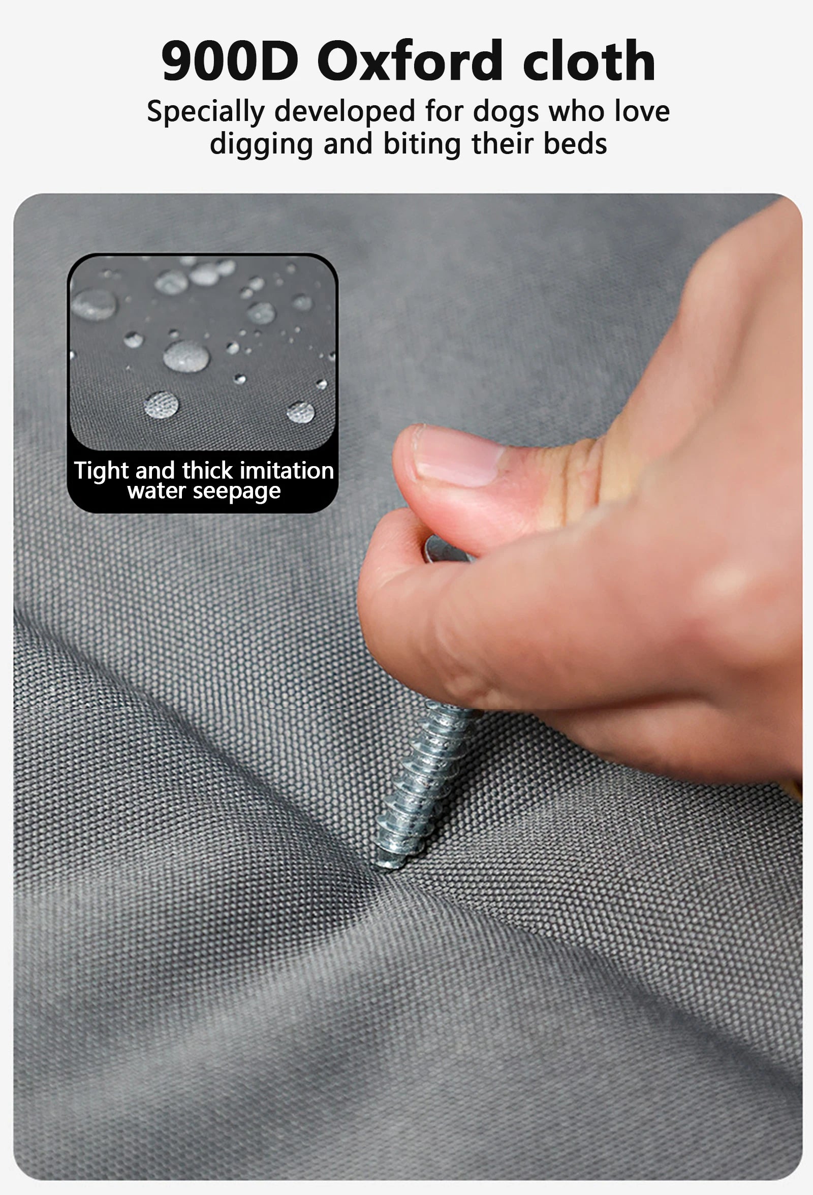 Cama de cachorro removível e à prova d'água, atualização 900d oxford, mais resistente à mordida, camas para todas as estações, acessórios para cães