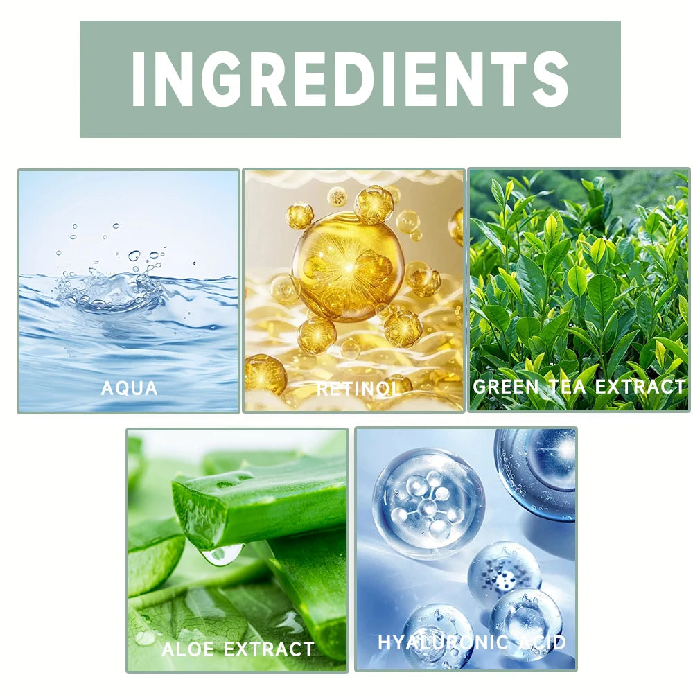 Serum facial, rico em ácido salicílico, ácido hialurônico, vitaminas C adequado para todos os tipos de pele, efeito firmador