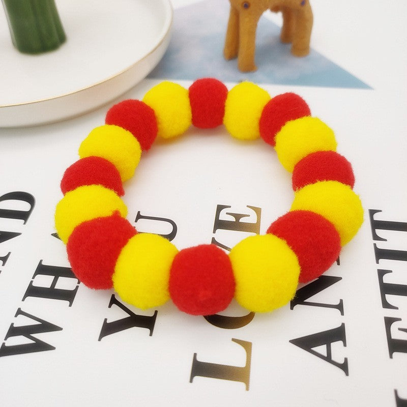 Gravata Borboleta Decorativa para Cães - Laço com Pompom Colorido