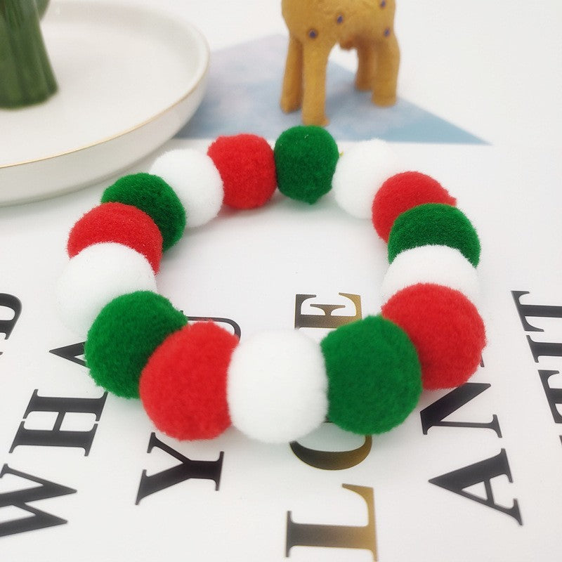 Gravata Borboleta Decorativa para Cães - Laço com Pompom Colorido