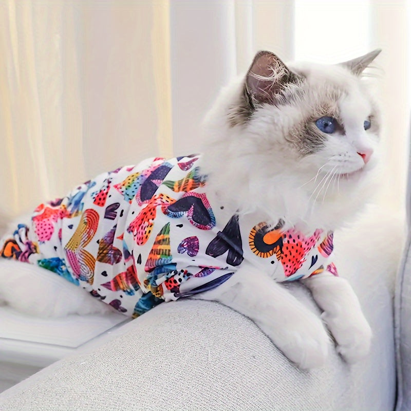 Pijama fofo para animais de estimação para cães e gatos pequenos e médios – macacão macio e confortável para seu amigo peludo